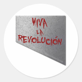 Pegatina Redonda Viva la Revolución Guillotine