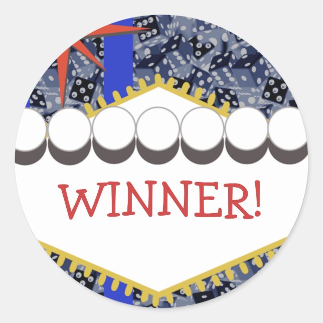 Pegatina Redonda ¡Viva Las Vegas! (Anverso)