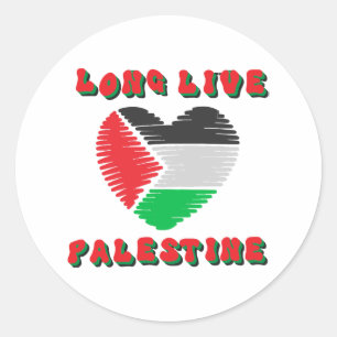 Pegatina Redonda Viva Palestina