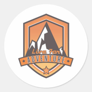 Pegatina Redonda Vive la aventura