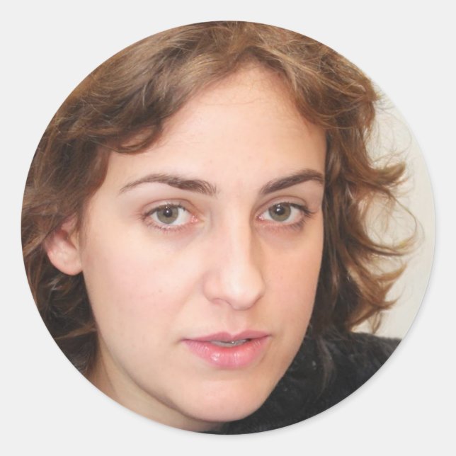 Pegatina Redonda Vivir con miedo (Anverso)