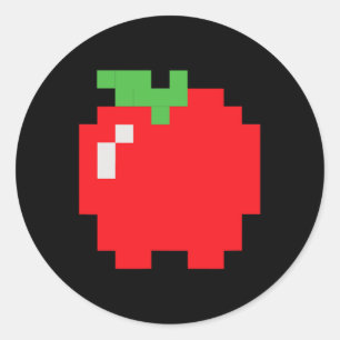 Pegatina Redonda Vocabulario de Apple 80s