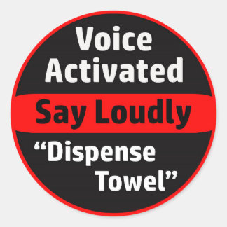 Pegatina Redonda Voice Activated Paper Towel Dispenser
