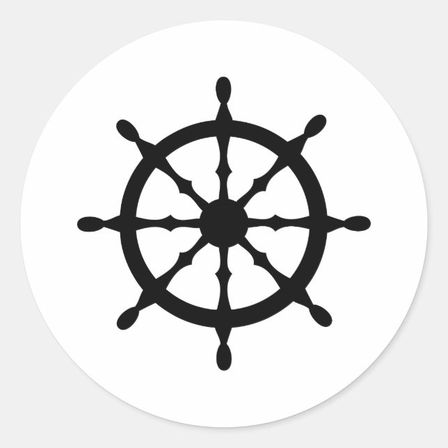 Pegatina Redonda volante del buque capitán (Anverso)