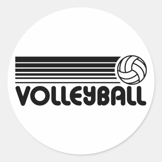 Pegatina Redonda Voleibol (Anverso)