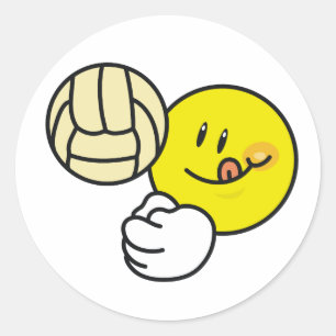 Pegatina Redonda Voleibol