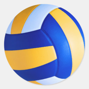 Pegatina Redonda Voleibol