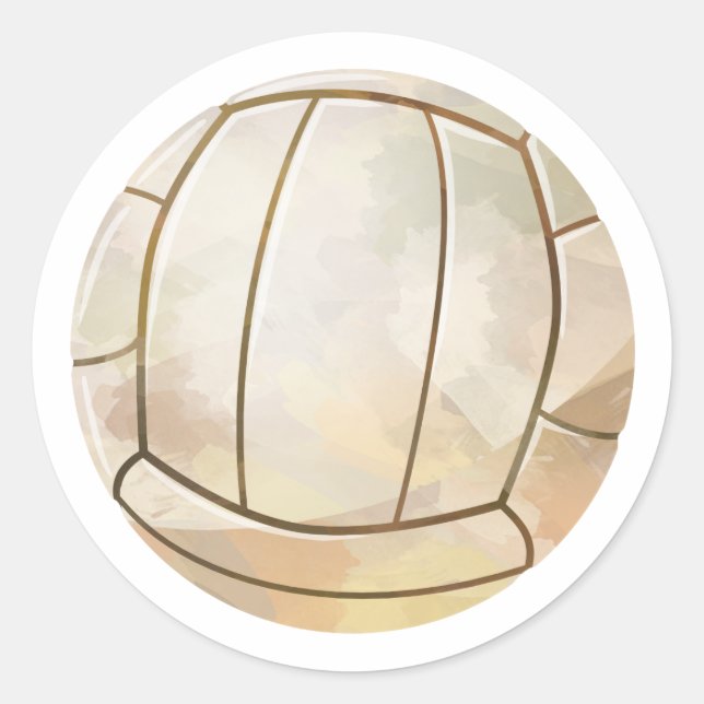 Pegatina Redonda Voleibol (Anverso)