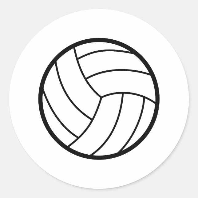 Pegatina Redonda Voleibol (Anverso)