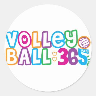 Pegatina Redonda Voleibol 365