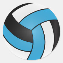Voleibol Baby Blue, Blanco y Negro