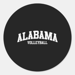 Pegatina Redonda Voleibol de Alabama - Casa de Estado de Alabama