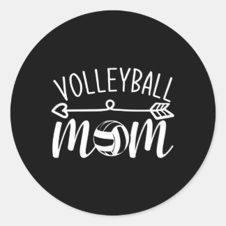 Pegatina Redonda Voleibol Mom