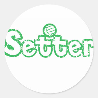 Pegatina Redonda Voleibol Setter