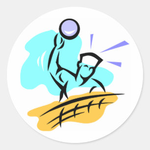 Pegatina Redonda Voleibol Spike