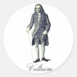 Pegatina Redonda Voltaire