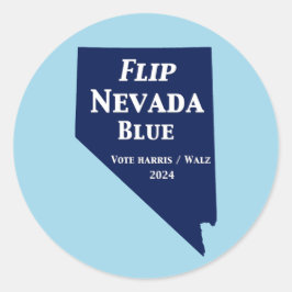 Pegatina Redonda Voltear el azul de Nevada en 2024
