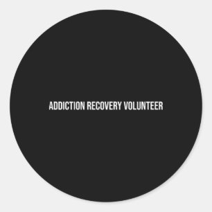 Pegatina Redonda Voluntariado en Recuperación de Adicciones Salud M