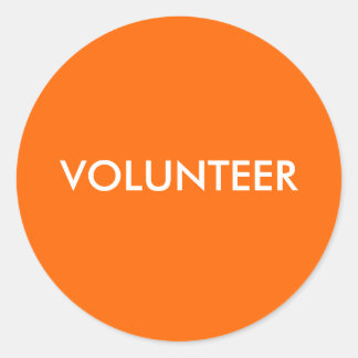 PEGATINA REDONDA VOLUNTARIO