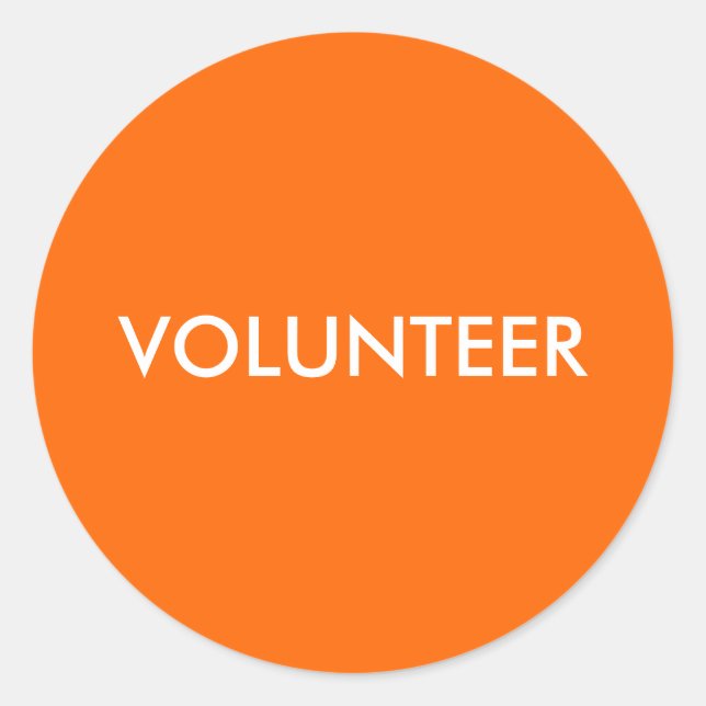 PEGATINA REDONDA VOLUNTARIO (Anverso)