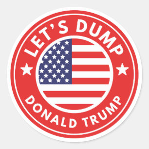 Pegatina Redonda Volvamos a Donald Trump