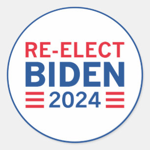 Pegatina Redonda Volver a elegir Biden 2024