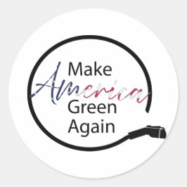 Pegatina Redonda Volver a hacer verde a Estados Unidos cargador de