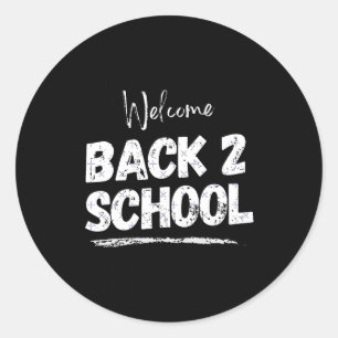 Pegatina Redonda Volver a la escuela