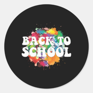 Pegatina Redonda Volver A La Escuela 2025
