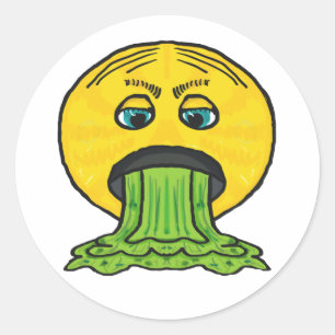 Pegatina Redonda Vomit