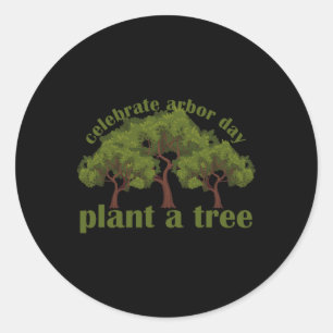 Pegatina Redonda Von Arbor Day Sea Ambientalista 1