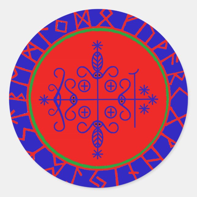 Pegatina Redonda VooDoo Magik - Papa Legba (Anverso)