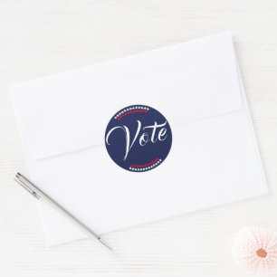 Pegatina Redonda Vota Elección Presidencial Americana Patriótica 20