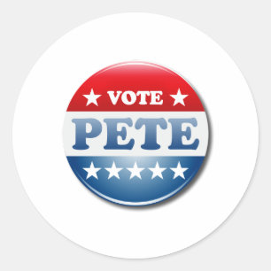 Pegatina Redonda Vota Pete 2020