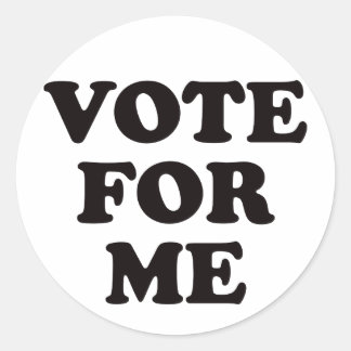 Pegatina Redonda ¡Vota Por Mí!