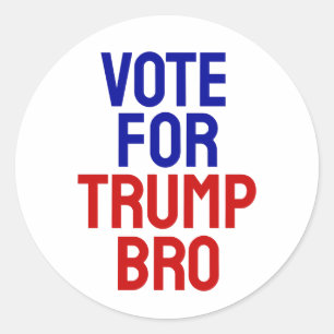 Pegatina Redonda Vota por Trump Hermano - Elección 2024