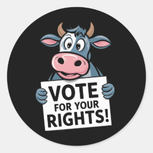 Pegatina Redonda ¡Vota Por Tus Derechos! Pegatina1