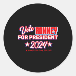 Pegatina Redonda Vota Romney Para Presidente Mitt Romney Republican