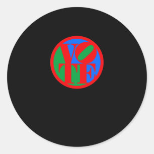 Pegatina Redonda Vota - Vota azul - Vota roja - Presidencial 2024
