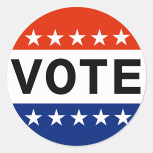 Pegatina Redonda Votación