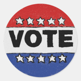 Pegatina Redonda Votación