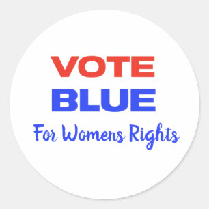 Pegatina Redonda Votación azul Votación Estados Unidos Democracia A