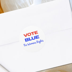 Pegatina Redonda Votación azul Votación Estados Unidos Democracia A