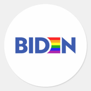 Pegatina Redonda Votación Joe Biden Presidente Lgbt Lgbtq Lesbian P