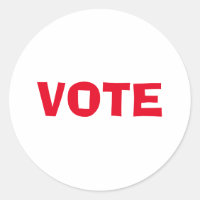 Votación - Letra roja Elección política