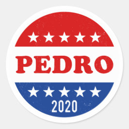 Pegatina Redonda Votación por las elecciones de Pedro 2020