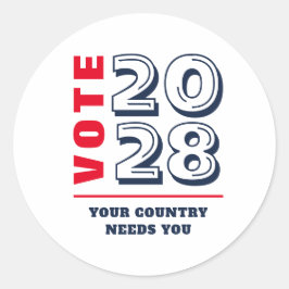 Pegatina Redonda Votante conservador republicano por las elecciones
