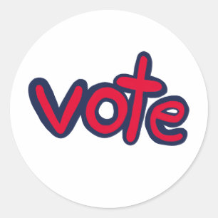Pegatina Redonda Votar