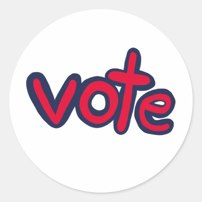 Pegatina Redonda Votar (Anverso)