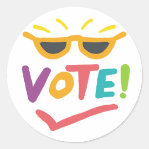 Pegatina Redonda ¡Votar!